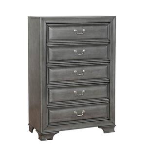 Brandt 5-Drawers Gray Chest of Drawer 53 in. H x 36 in. W x 17 in. D
