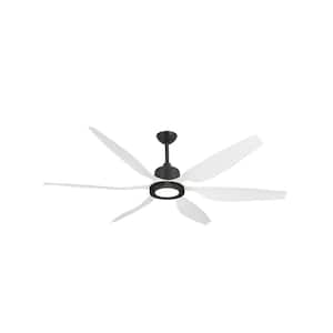 Titan II Wi-Fi 66 in. Integrated LED Indoor/Outdoor Oil Rubbed Bronze/PW Smart Ceiling Fan with Remote Control