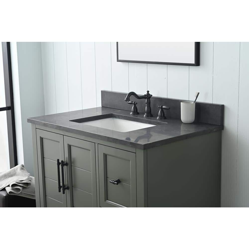 Vintage Green 36" Single Sink Bathroom Vanity with Stone Top