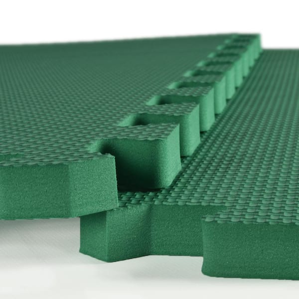 Meister X-Thick 1.5 Interlocking 10 Tiles Gym Floor Mat - Green