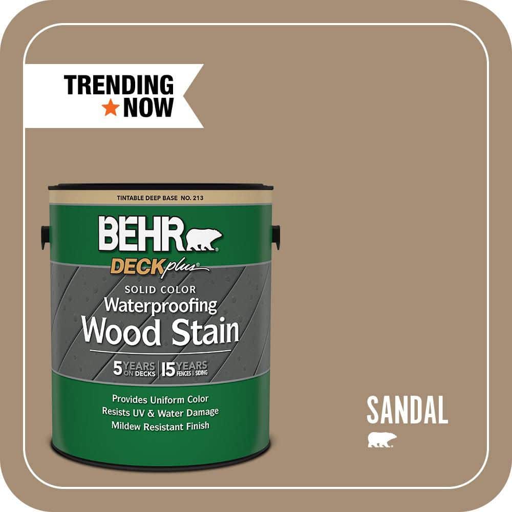 BEHR DECKplus 1 gal. #SC-121 Sandal Solid Color Waterproofing