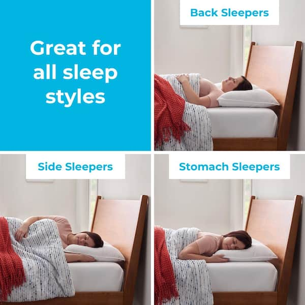 Square Side Sleeper Pillow - Pain Free Sleep | Thin - 4 inch | Pillow Cube