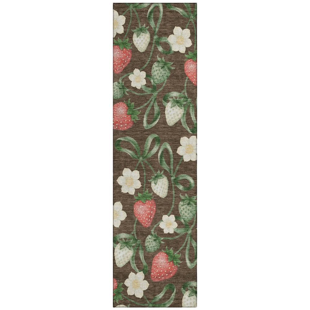 Chantille Machine Washable Indoor/Outdoor Abstract ACN2864 Chocolate 2 ft. x 7 ft. Runner Rug price history on PriceWatchPro
