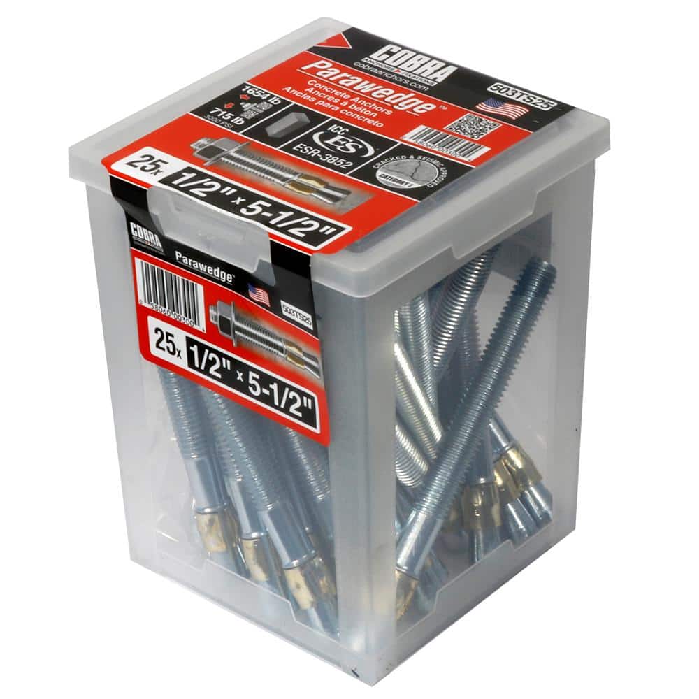 1/2 in. x 5-1/2 in. Anchor (25-Pack) price history on PriceWatchPro