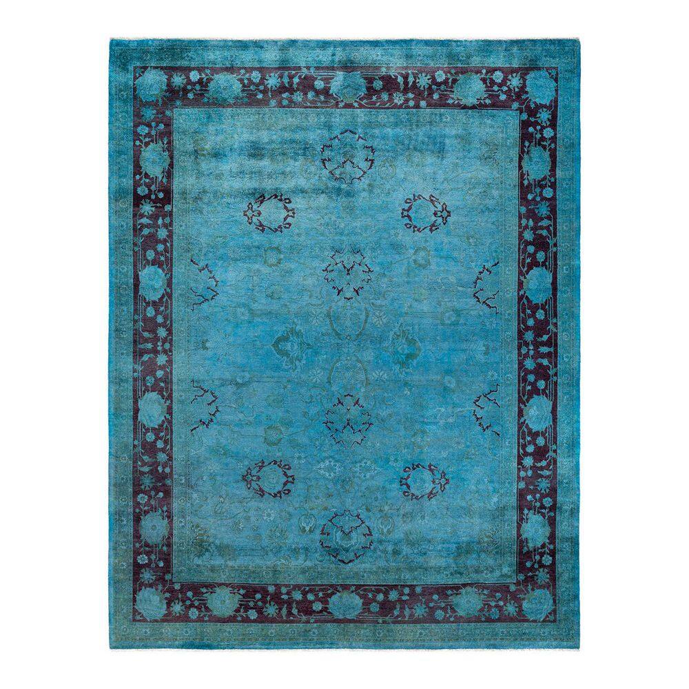 Overdyed Blue 8 ft. x 10 ft. Solid Wool Indoor Area Rug price history on PriceWatchPro