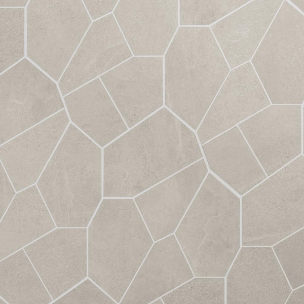 Monolith Linen White 11.81 in. x 19.68 in. Organic Matte Porcelain Mosaic Floor and Wall Tile (1.55 sq. ft./each)
