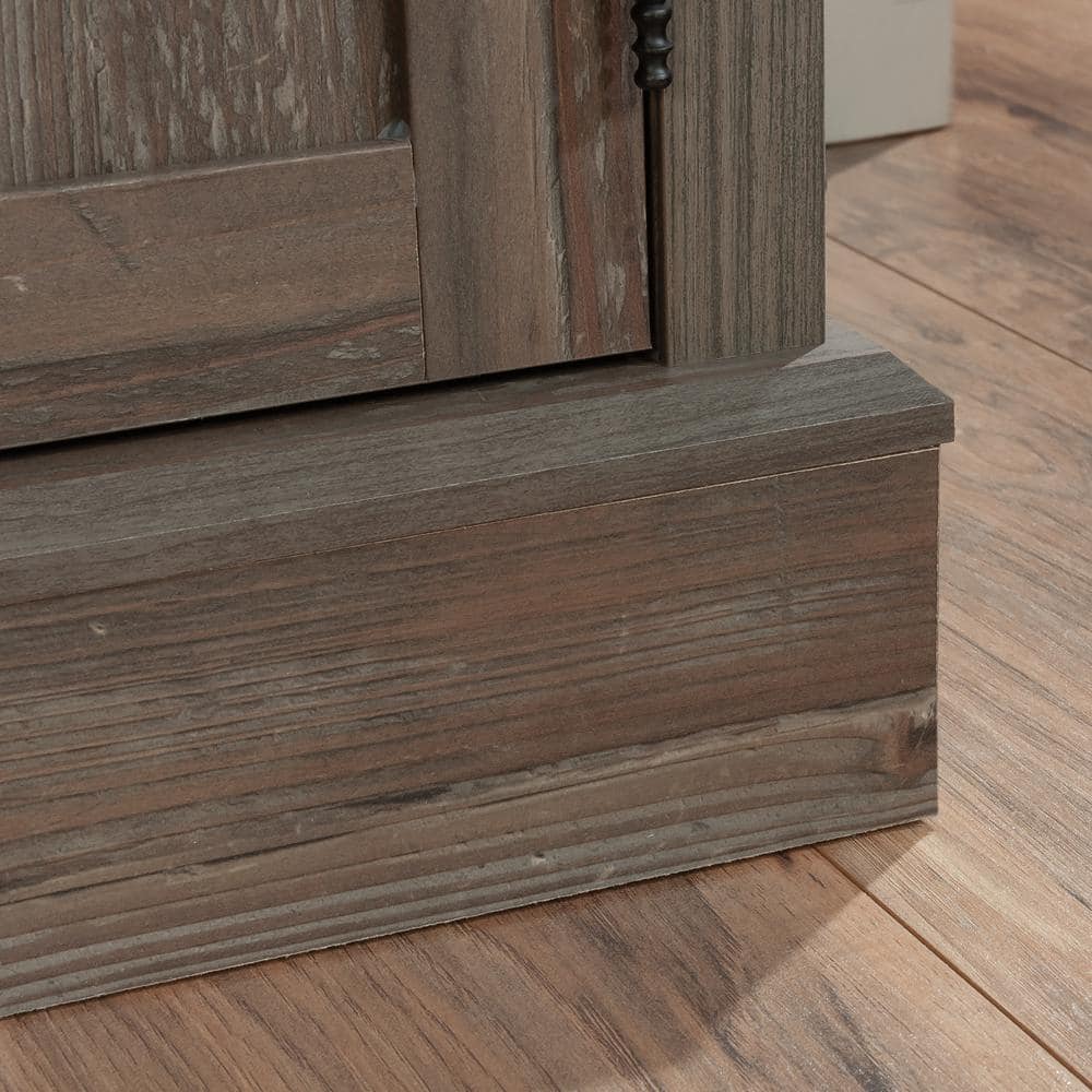 Pebble Pine Rustic Lateral File Credenza with Adjustable Shelf