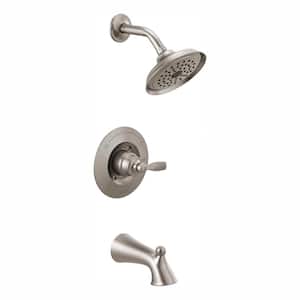 Woodhurst 1-Handle Wall Mount Tub and Shower Trim Kit in Stainless (Valve Not Included)