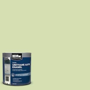 1 qt. #420C-3 Celery Bunch Satin Enamel Urethane Alkyd Interior/Exterior Paint