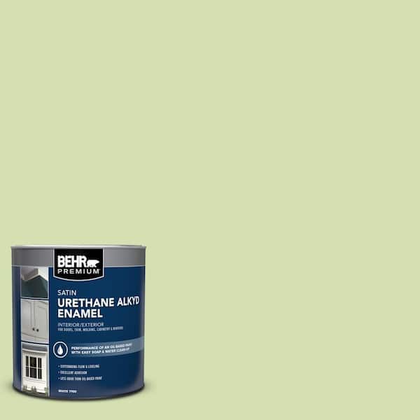 1 qt. #420C-3 Celery Bunch Satin Enamel Urethane Alkyd Interior/Exterior Paint