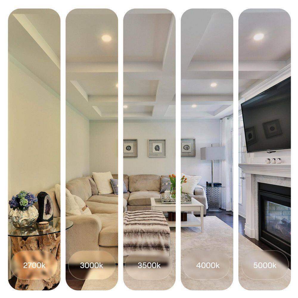 4'' White Aluminum LED Canless Recessed Lighting Kit