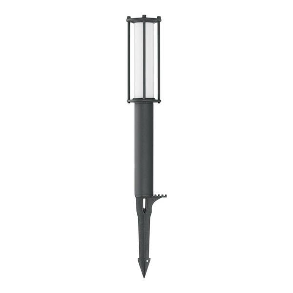 Hampton Bay 100 Lumen Low Voltage Black Integrated LED Outdoor Landscape Bollard Light