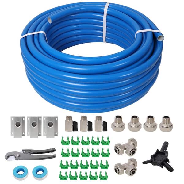 3/4 Inch Tubing Industrial Compressed Air Piping System, 100 Feet Length, High Quality PEX-AL-PEX Tubing, Blue Tubing