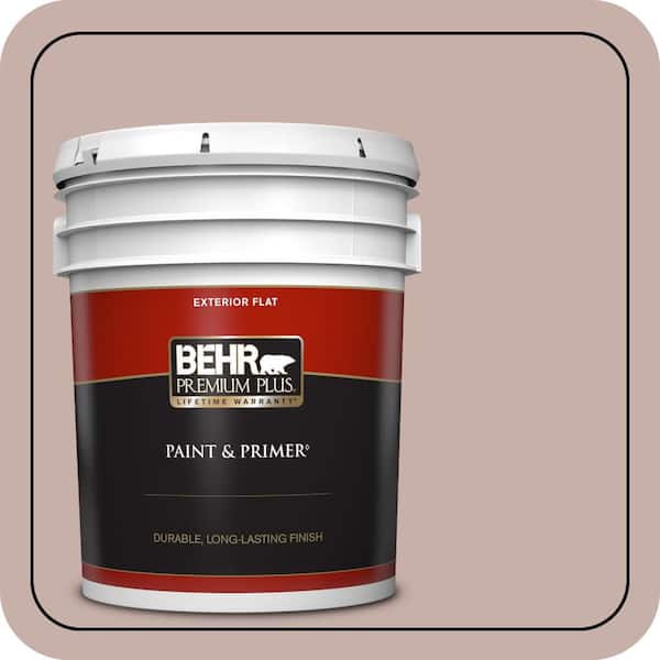 BEHR PREMIUM PLUS 5 gal. #N160-3 Vintage Charm Flat Exterior Paint & Primer