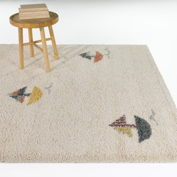 Waverly Navy Blue 4 ft. x 6 ft. Sailboat Area Rug
