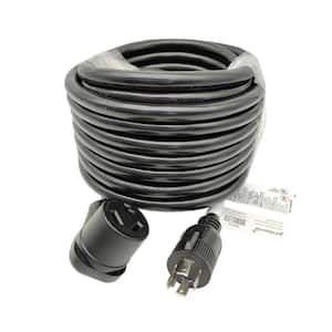 50 ft. 10/3 3-Wire Generator 30 Amp 125/250-Volt 4-Prong Locking L14-30P to 30 Amp 3-Prong 10-30R Adapter Cord