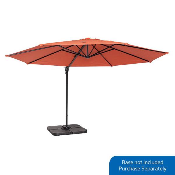 Coolaroo 12 ft. Round Cantilever Patio Umbrella in Terracotta