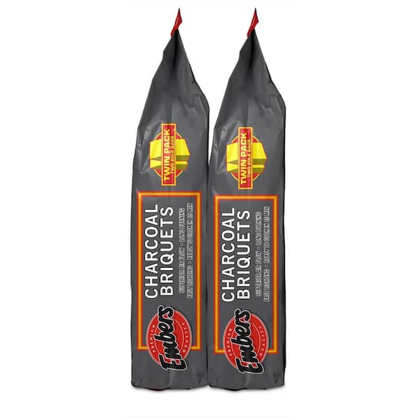 Embers 20 lbs. Twin Pack Charcoal Briquettes 192-355-228 - The