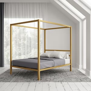 Rory Gold Metal Queen Canopy Bed