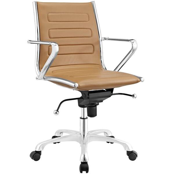 MODWAY Ascend Mid Back Office Chair in Tan