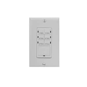 5-Minute to 4-Hour Indoor In-Wall Countdown Digital Lighting and Appliance Timer, White