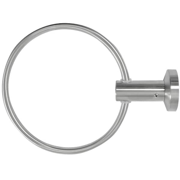 Nirvana Towel Ring in Satin Nickel