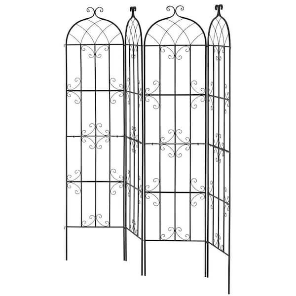 Garden Trellis for Climbing Plants, 87 x 20 in., 4 Packs Rustproof Metal Garden Flower Trellis, Climbing Rose Trellis