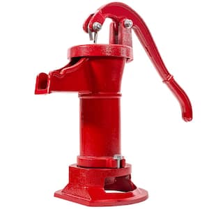 Hand-Operated Pitcher Pump Cast Iron Well Water 25 ft. Lift Press Suction for Outdoor Yards, Ponds and Garden