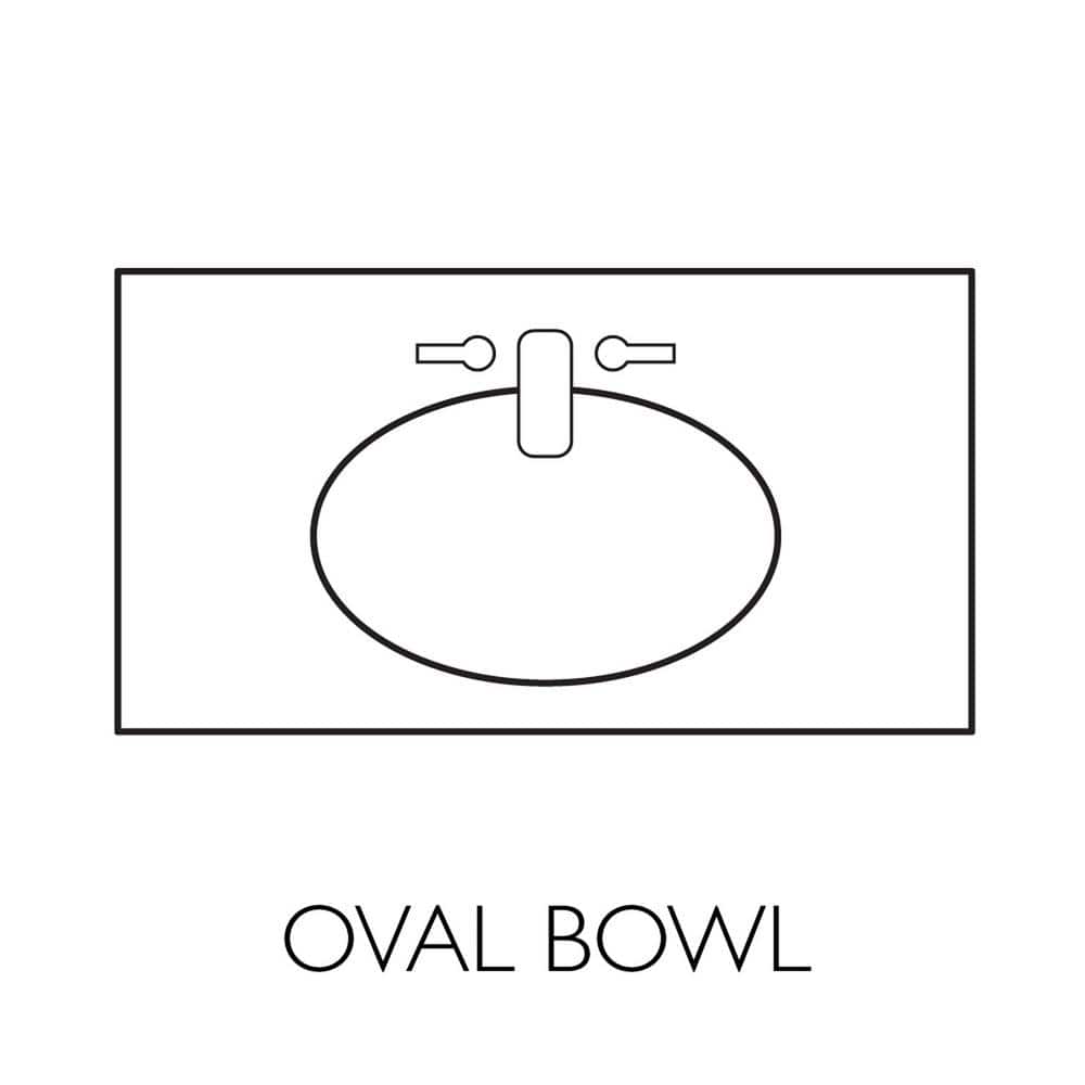 Solid White Cultured Marble Vanity Top with Integrated Oval Bowl, 25-inch