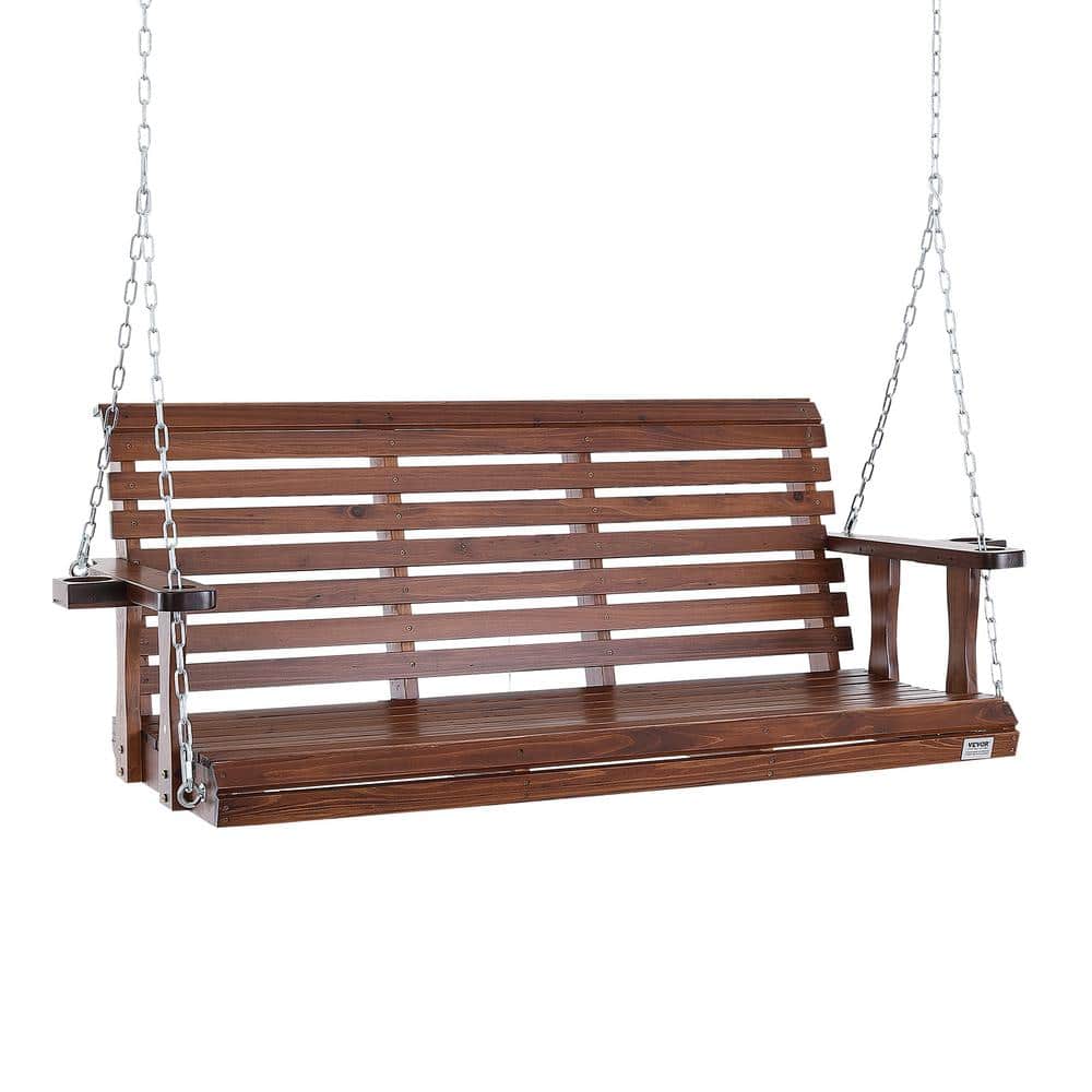 Wooden Porch Swing 5.5 ft. Patio bench swing for Courtyard and Garden Upgraded 880 lbs. Strong Load Capacity Swing Chair price history on PriceWatchPro