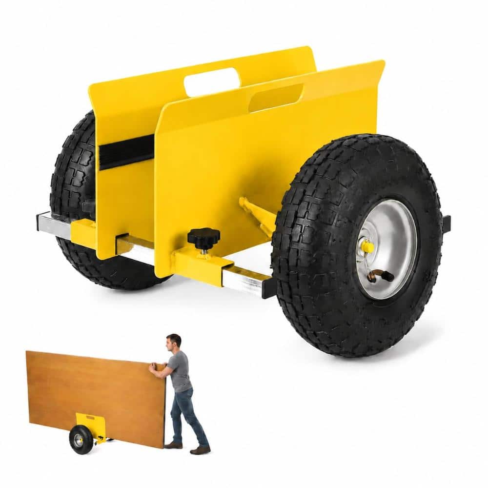 Heavy-Duty Panel Dolly Cart with 600 lb Capacity,Adjustable Clamp,Pneumatic All-Terrain Wheels for Drywall,Plywood Mover price history on PriceWatchPro