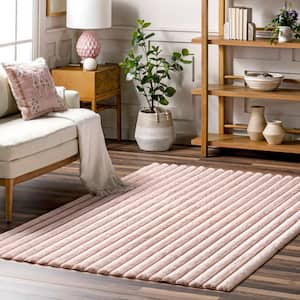 Kai Machine Washable Blush 4 ft. x 6 ft. Solid Area Rug