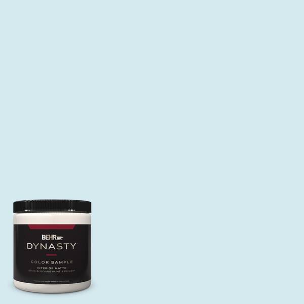 BEHR DYNASTY 8 oz. #530A-1 Snowdrop Matte Stain-Blocking Interior/Exterior Paint and Primer Sample