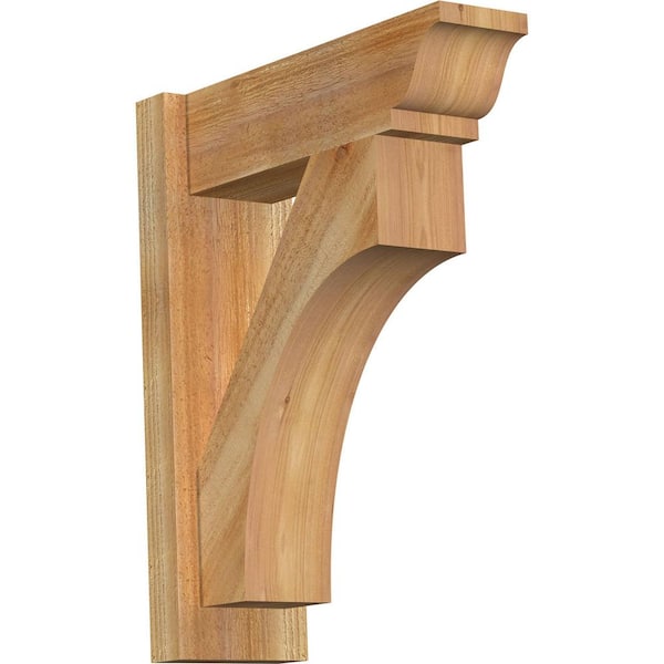 Ekena Millwork 6 in. x 22 in. x 18 in. Western Red Cedar Westlake Traditional Rough Sawn Outlooker