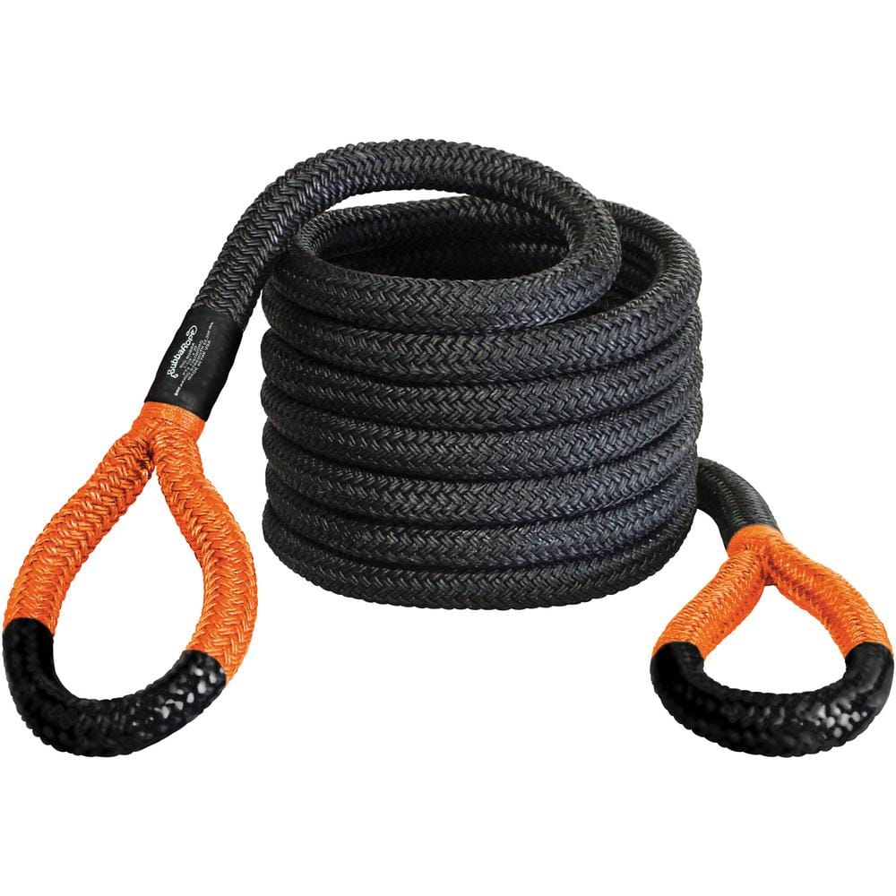 Black/Orange 14' Tow Rope With Easy Grip Handles And Steel Forged G-Clip  Hooks (4,500 Lb Break Strength)