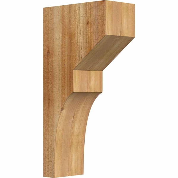 Ekena Millwork 6 in. x 12 in. x 24 in. Western Red Cedar Monterey Rough Sawn Corbel