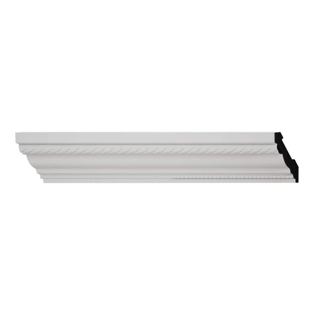 Ekena Millwork 0.5 in. D x 3.625 in. W x 6 in. L PVC Crown Moulding ...