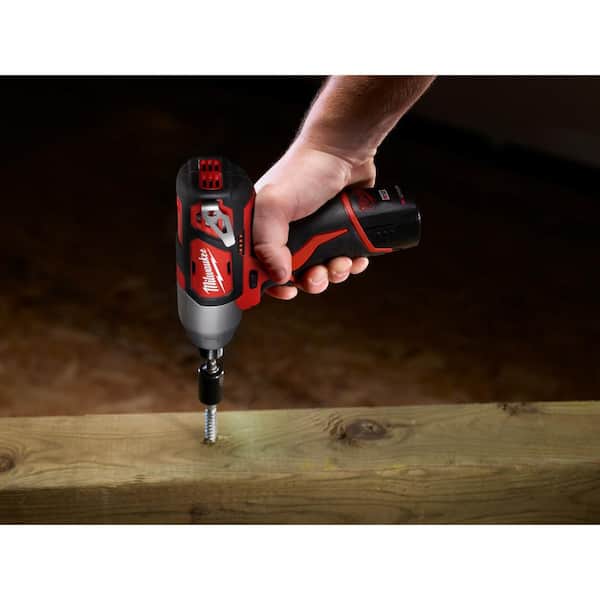 Milwaukee M12 12V Lithium-Ion Cordless 1/4 in. Hex Impact (Tool-Only)  2462-20 - The Home Depot