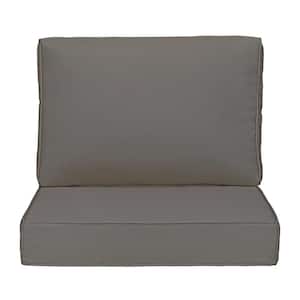 Outdoor Chair Cushions 2-Piece 22x24+18x23In.Deep Seat and Backrest Cushion Set for Patio Furniture in Coffee