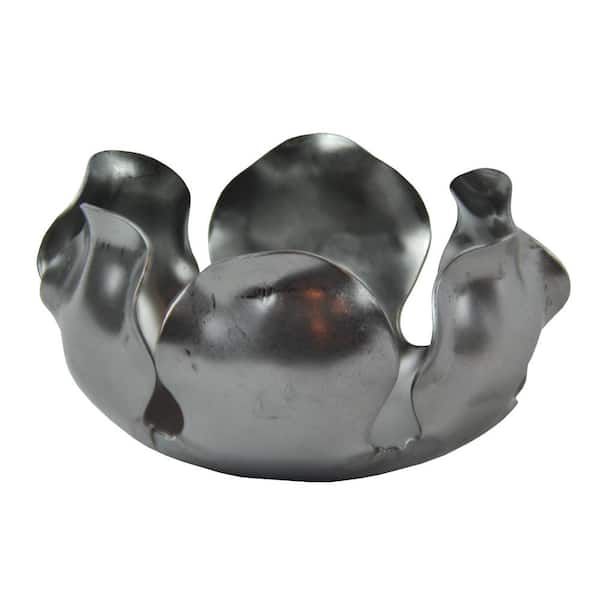 arteferro 2-1/8 in. x 1-16/64 in. Round Stamped Floral Design Raw Forged Rosette