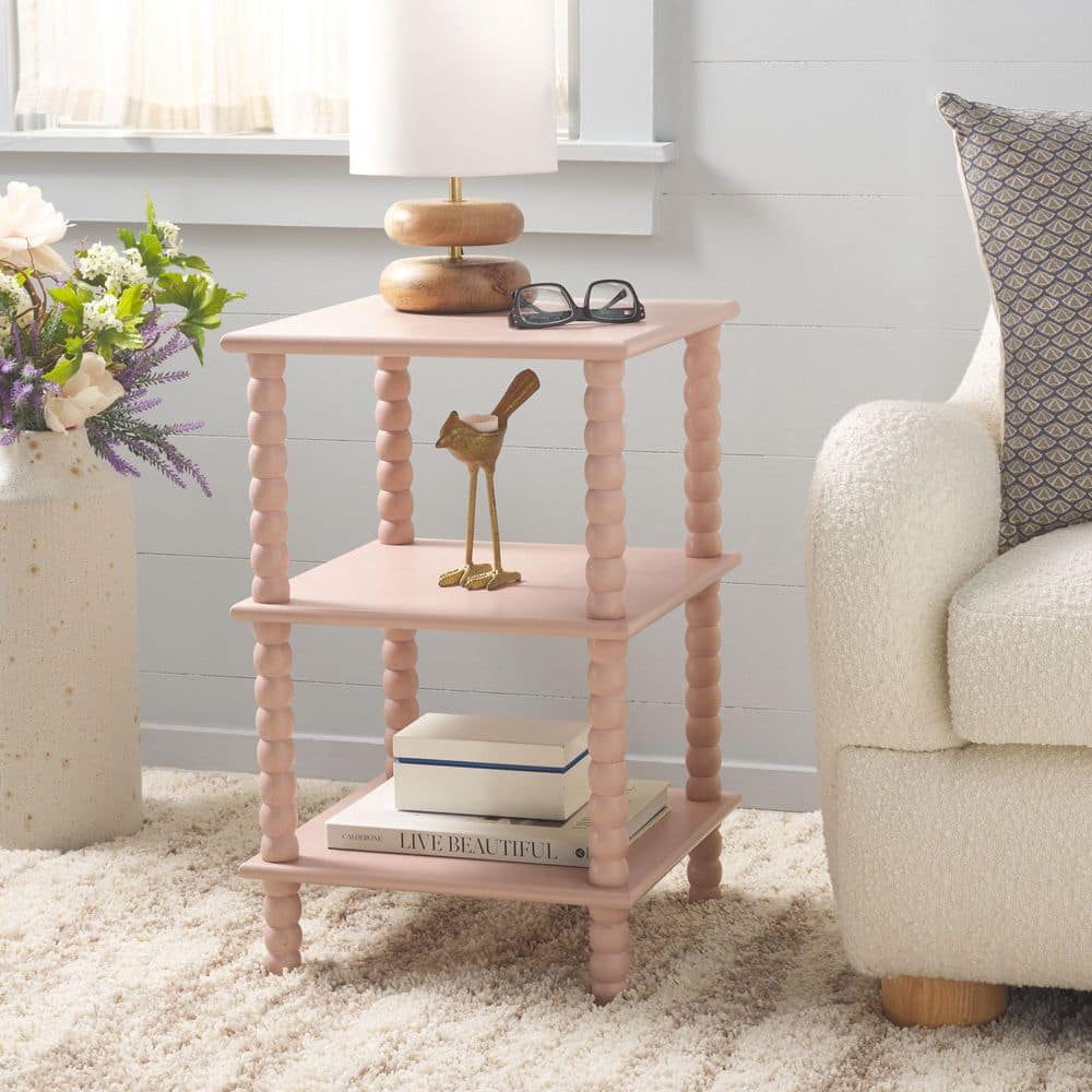 Dylin 18.9 in. Pink Wood End Table price history on PriceWatchPro