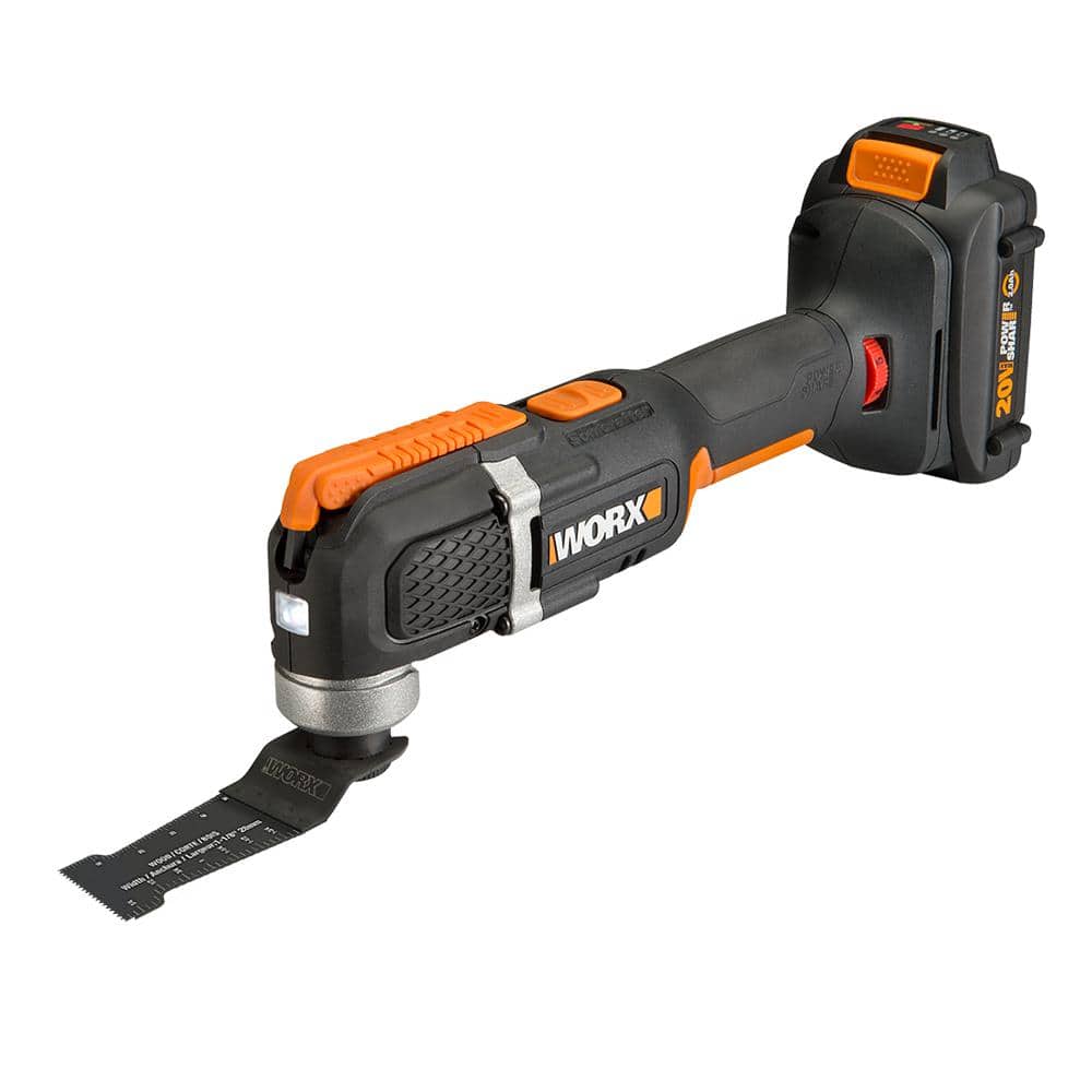 Worx Power Share 20-Volt Cordless Oscillating Tool with Universal Fit  System (Tool-Only) WX696L.9 The Home Depot