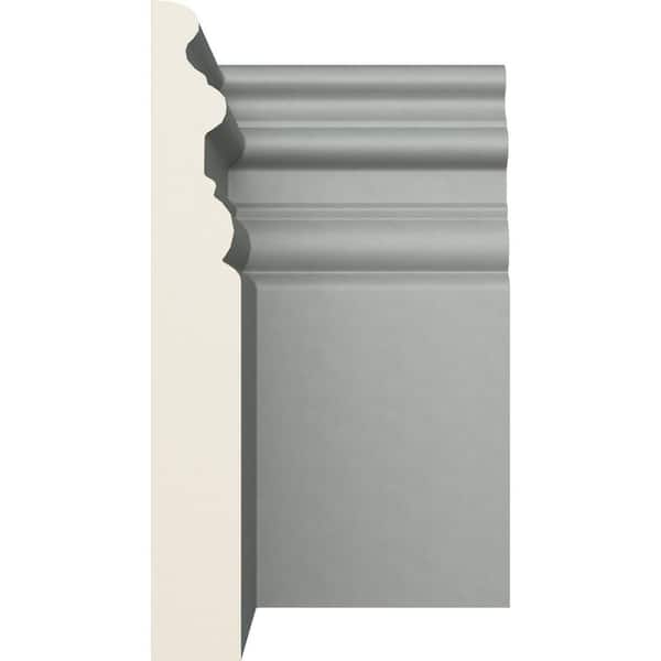 4-3/8 in. x 7-3/8 in. x 7-3/8 in. Polyurethane Hillsborough Baseboard Inside Corner Moulding (Matches BBD07X01HI)