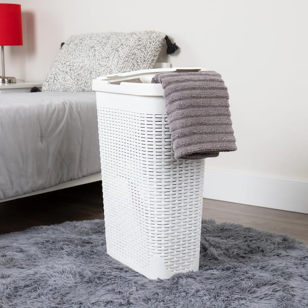 Buy Flexible Plastic Laundry Basket Available in Pink Purple Mocha