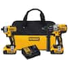 DEWALT 20V MAX XR Cordless Brushless Hammer Drill/Impact 2 Tool Combo Kit with (2) 20V 4.0Ah Batteries and Charger DCK299M2