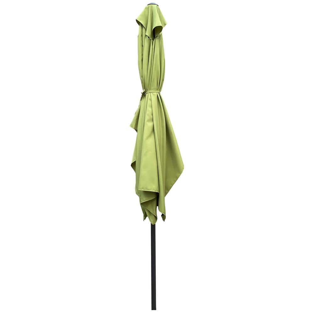 Lime Green 6x9ft Rectangular Outdoor Patio Umbrella with Crank and Tilt