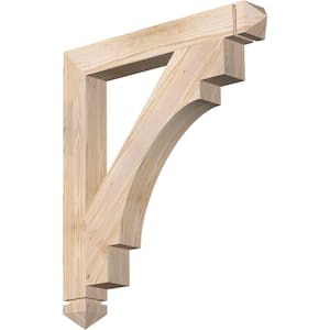 3.5 in. x 32 in. x 28 in. Douglas Fir Merced Arts and Crafts Smooth Bracket