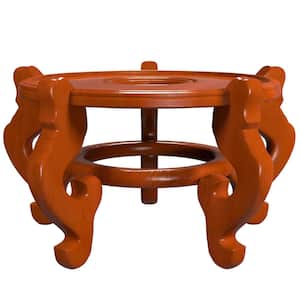 15.5 in. Rosewood Fishbowl Stand in Honey