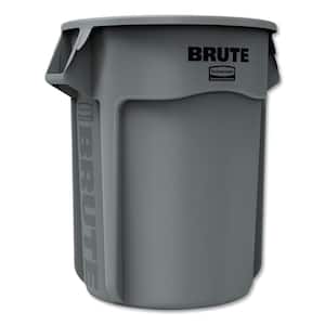 Brute 55 Gal. Gray Plastic Round Trash Can