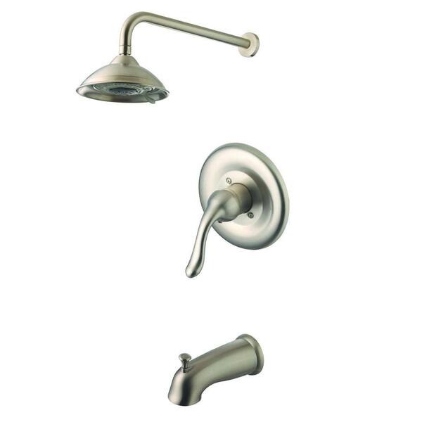 Yosemite Home Decor Single-Handle 2-Spray Tub and Shower Faucet in Brushed Nickel (Valve Included)